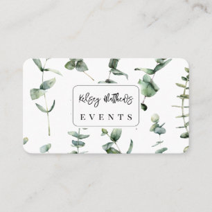 PixDezines Greenery Eucalyptus Visitkort