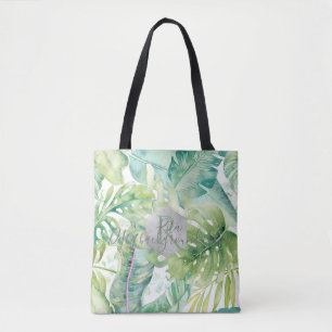 PixDezines Greenery, Tropical Monstera Tygkasse