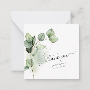 PixDezines Greenery Watercolor Eucalyptus Gren Anteckningskort