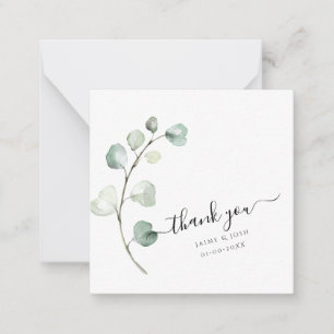 PixDezines Greenery Watercolor Eucalyptus Gren Anteckningskort