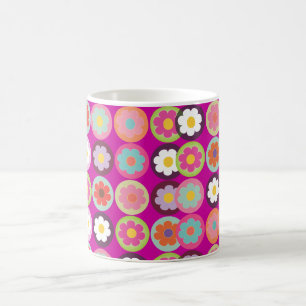 PixDezines groovy tusenskönor/bakgrundsfärg för gö Kaffemugg