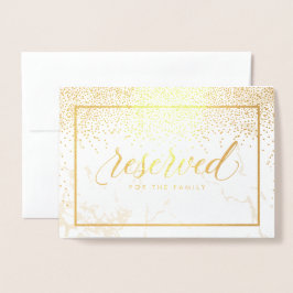 PixDezines Guld Confetti/Reserved Bord-tecken Folierat Kort