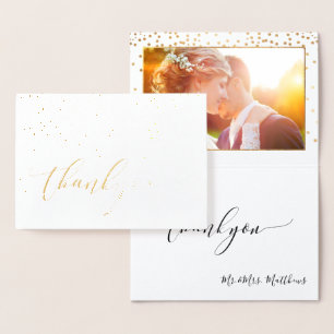 PixDezines Guld Confetti Tack Folierat Kort