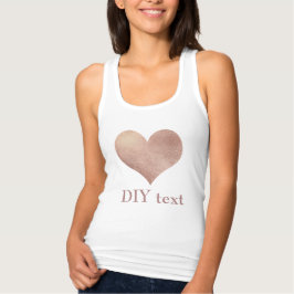 PixDezines Guld hjärta Ro Linne Med Racerback