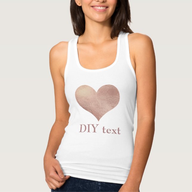 PixDezines Guld hjärta Ro Linne Med Racerback (Framsida)