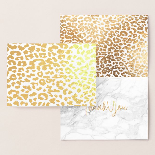 PixDezines Guld Leopard Spots Tack Folierat Kort (Display)