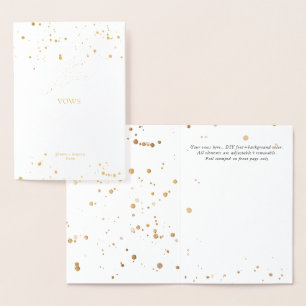 PixDezines Guld Luxe Calligraphy Hennes Vows Folierat Kort