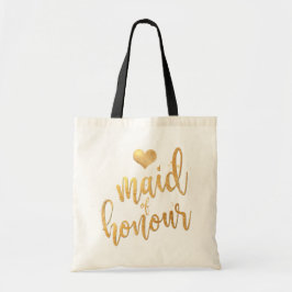 PixDezines Guld Maid of honor/Faux Tygkasse