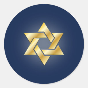 PixDezines guld stjärna med dvid/DIY-bakgrund Runt Klistermärke