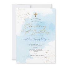 PixDezines H2 Blue Christening+1st Birthday