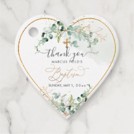 PixDezines H2 Blue Gum Eucalyptus Baptism Gåvor Etiketter