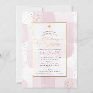 PixDezines H2 Blush Dopning+2-årsdag Inbjudningar