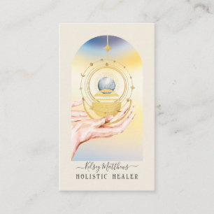 PixDezines H2 Celestial Healing Händer Visitkort