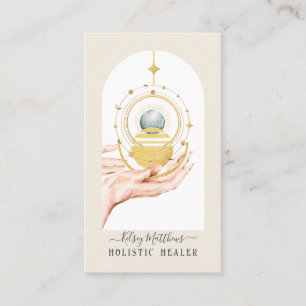 PixDezines H2 Celestial Healing Hands Visitkort