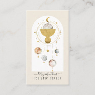 PixDezines H2 Celestial Works Faux Guld Visitkort