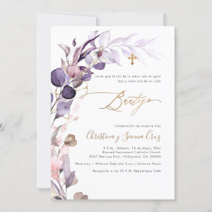 PixDezines H2 Dammlila Eukalyptus Dopinvitation Inbjudningar