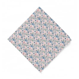 PixDezines H2 Dusty Blue Rosa Peonies DIY Färg Bandana