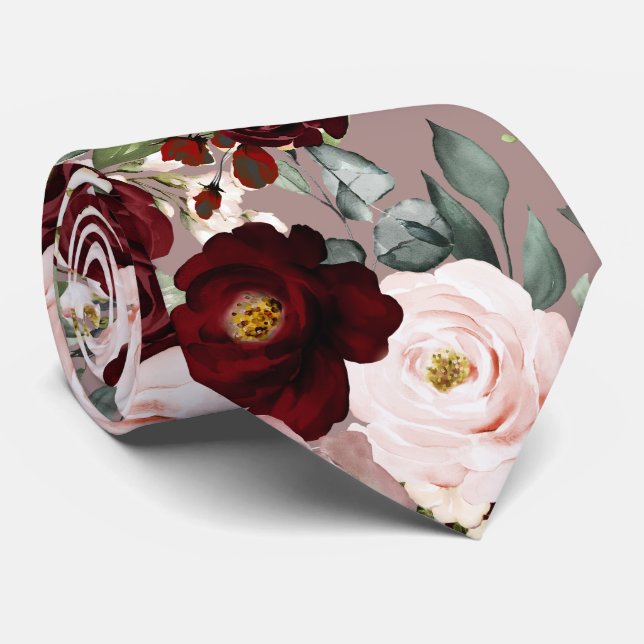 PixDezines H2 Dusty Rosa  Burgundy Flowers Ne Slips (Rullad)