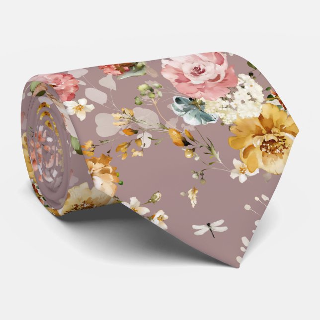 PixDezines H2 Fall Garden Flowers Dusty Ro Slips (Rullad)