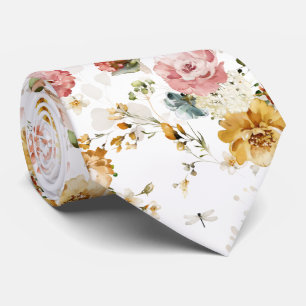 PixDezines H2 Fall Garden Flowers Neck Tie Slips