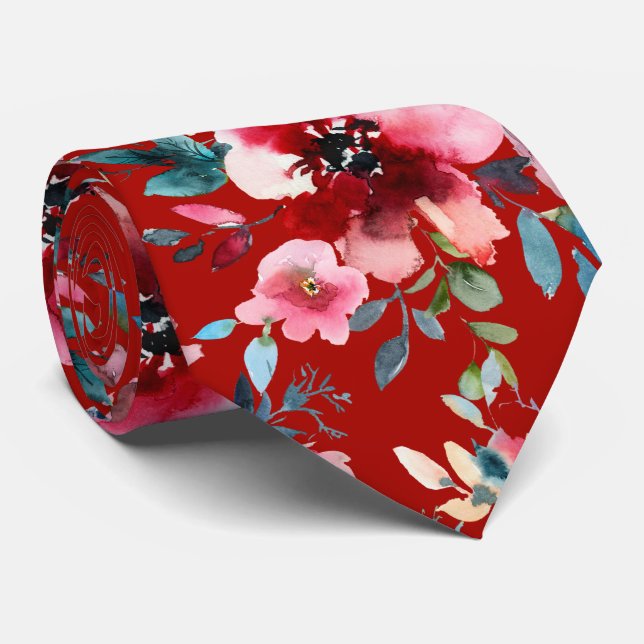 PixDezines H2 Mid Sommar Blommor Burgundy Skiffer Slips (Rullad)