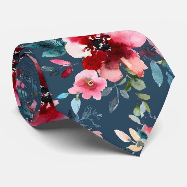 PixDezines H2 Mid Summer Flowers Burgunder Skiffer Slips (Rullad)