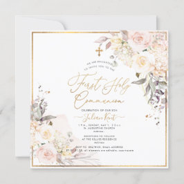 PixDezines H2  Ro Första Heligan Communion Inbjudningar