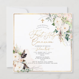 PixDezines H2  Ro Första Heligan Communion Inbjudningar