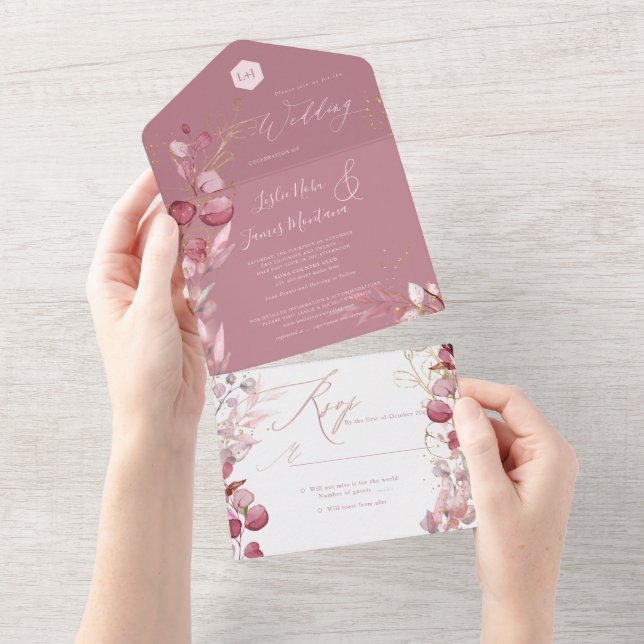 PixDezines H2 Rustic Dusty Ro Eucalyptus Guld (Avrivbar del)