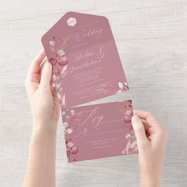 PixDezines H2 Rustic Dusty Ro Eucalyptus Guld (Avrivbar del)