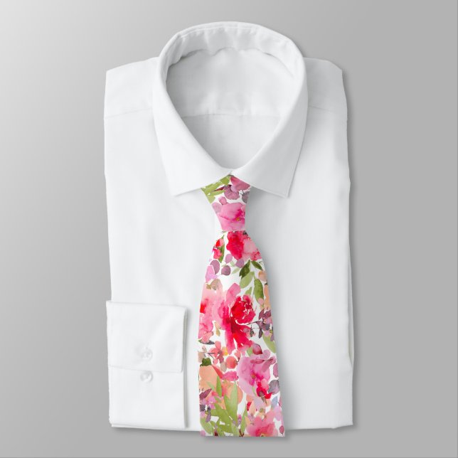 PixDezines H2 Sommarblommor Ljus Färg Slips (Bunden)