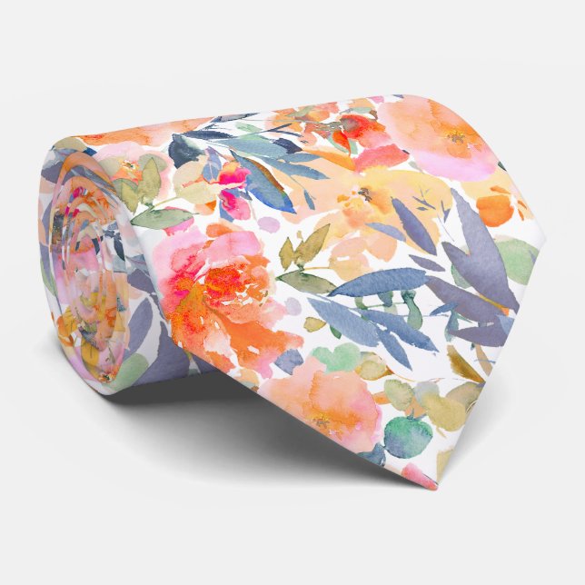PixDezines H2 Sommarblommor Ljus Färg Slips (Rullad)