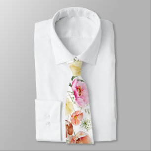 PixDezines H2-sommarträdgårdsblommor DIY färg Slips