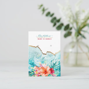 PixDezines H2 Tropical Paradise Beach Earrings Visitkort