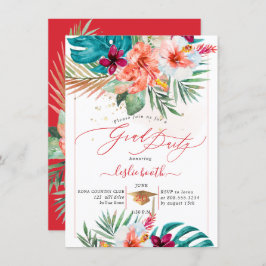 PixDezines H2 Tropical Paradise Luau Studenten in Inbjudningar