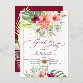 PixDezines H2 Tropical Paradise Luau Studenten in Inbjudningar