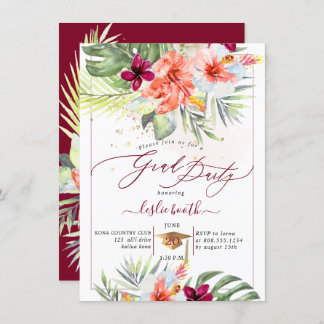 PixDezines H2 Tropical Paradise Luau Studenten in Inbjudningar