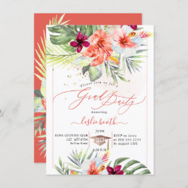 PixDezines H2 Tropical Paradise Luau Studenten Inbjudningar