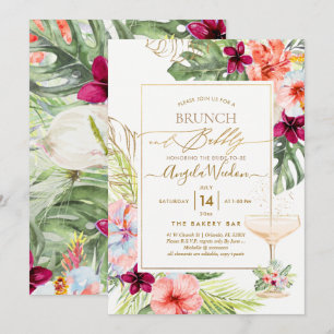 PixDezines H2 Tropisk Paradis Brunch Bubbly Inbjudningar