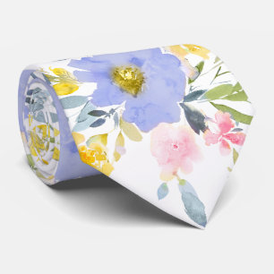 PixDezines H2 Vår blommor Gul ros Slips