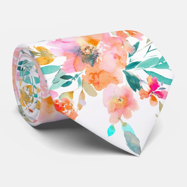 PixDezines H2 Vår blommor Jade-Orange Slips (Rullad)