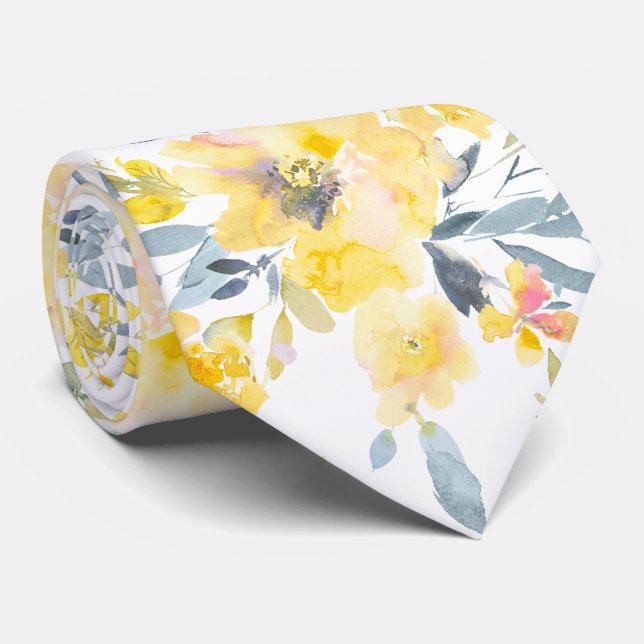 PixDezines H2 Vårblommor Gula Rosor Slips (Rullad)