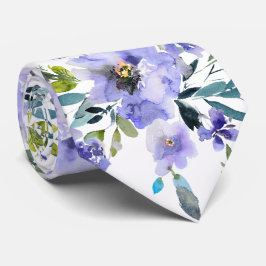 PixDezines H2 Vårblommor Lavendel Lila Rosor Slips
