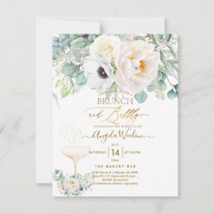 PixDezines H2 Vita Peonies Anemone Brunch Bubbly Inbjudningar