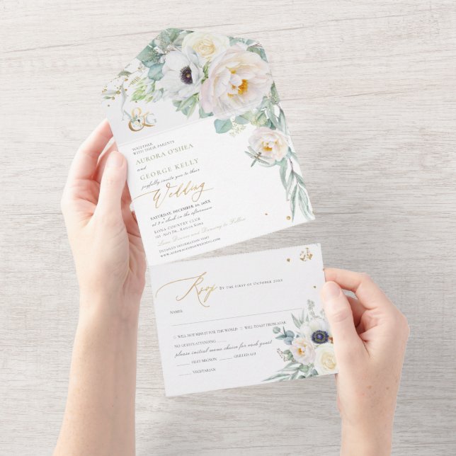 PixDezines H2 White Peonies Anemone (Tearaway)