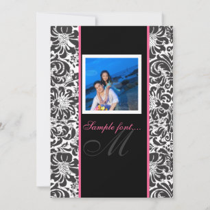 PixDezines-händelse.. fidoradampa i monogram Inbjudningar