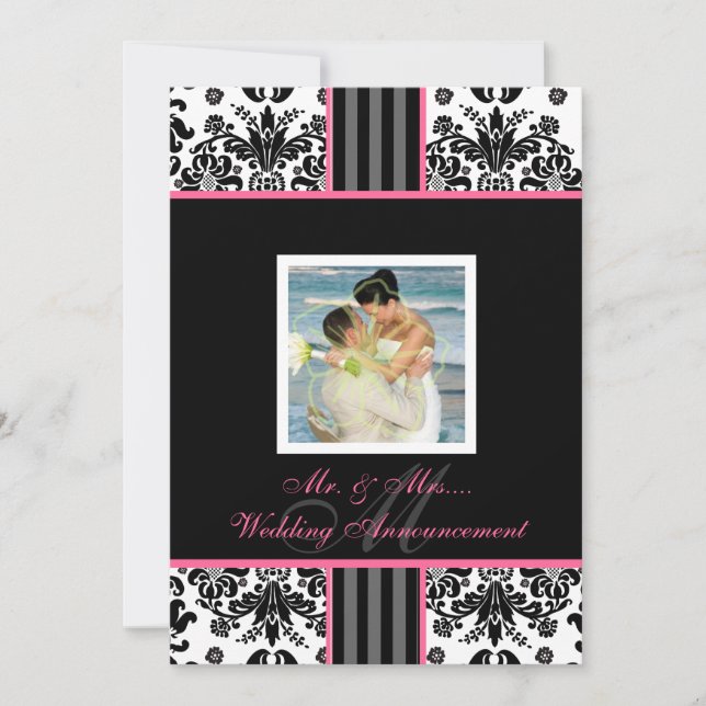 PixDezines-händelse.. monogram isabella-damm Inbjudningar (Framsida)