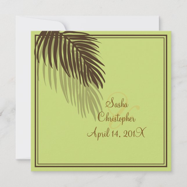 PixDezines handflatan fronds/Diy background Inbjudningar (Framsida)
