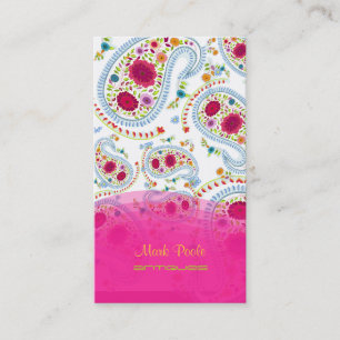 PixDezines handritad paisley/dyy-bakgrund Visitkort