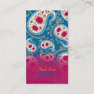 PixDezines handritad paisley/dyy-bakgrund Visitkort